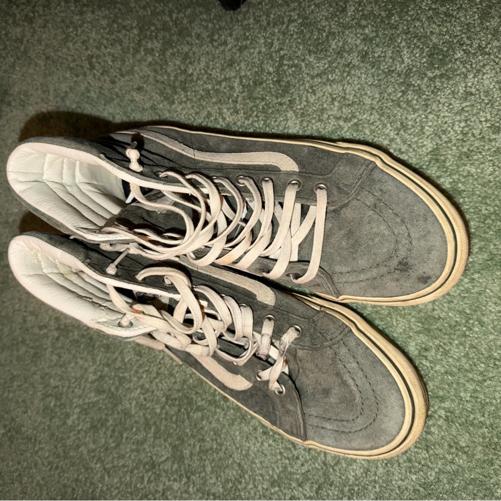 Vans Gray and Cream High-Top Sneakers